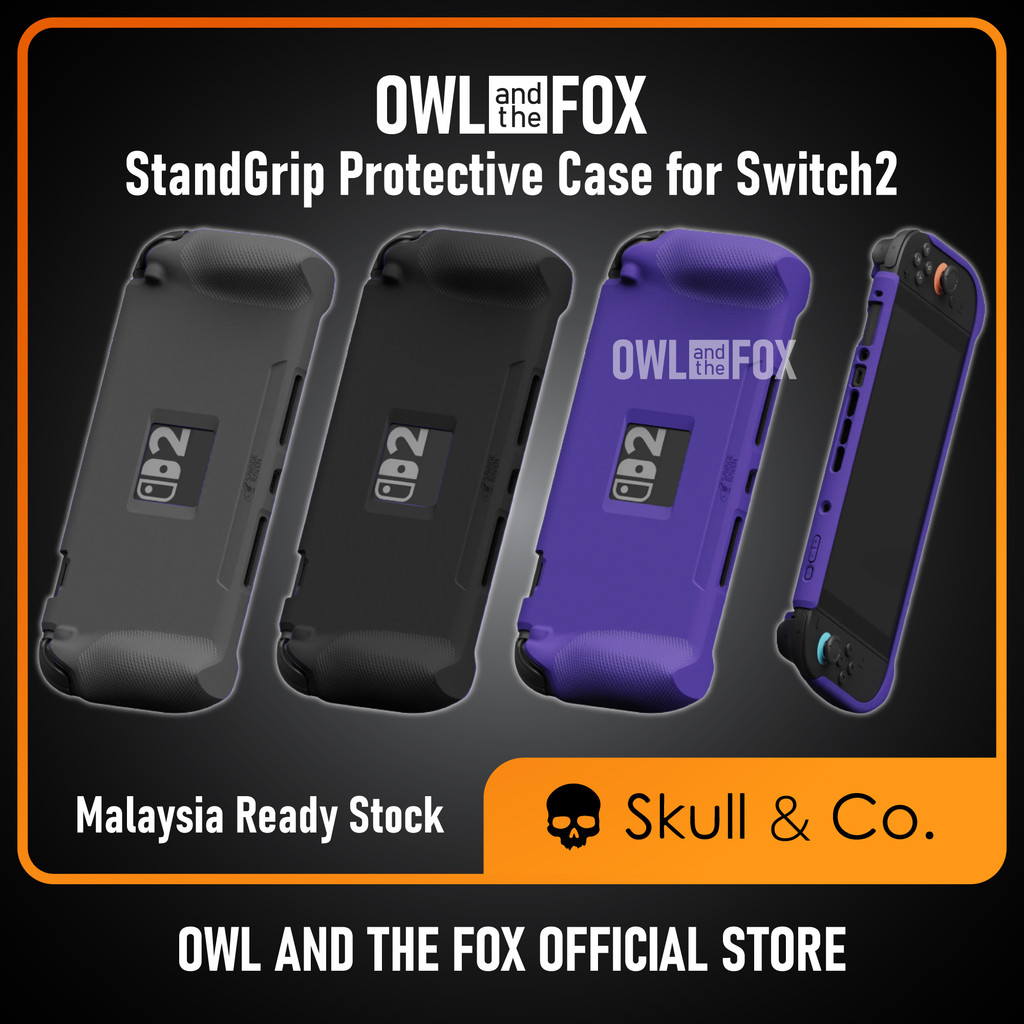 Skull & Co Nintendo Switch 2 StandGrip Protective Soft Case Cover Savage Raven โดย Skull & Co