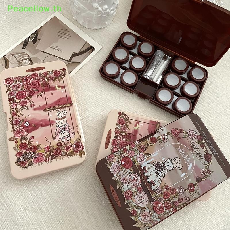 Peacellow 6 คู่คอนแทคเลนส์กล่องเก็บคอนแทคเลนส์แบบพกพาเดินทางคอนแทคเลนส์กรณี Soak คอนเทนเนอร์เลนส์กล่