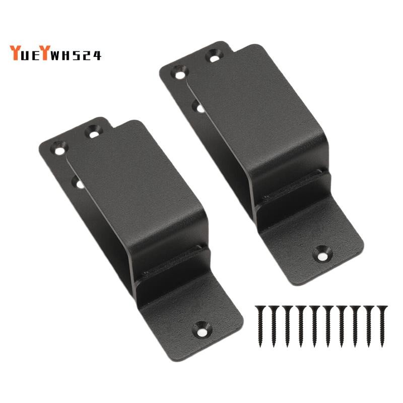 ขายดีที่สุด Y4 Door Brackets,2 Pack Drop Open Bar Holder for Home Security, 2X4 Bar Brackets ป้องกัน