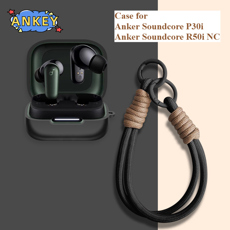 for Anker Soundcore R50i NC P30i Protective Case Nylon Lanyard Soft Cover Shells Washable Housing Anti Dust Sleeve Hand Rope Strap Accessories