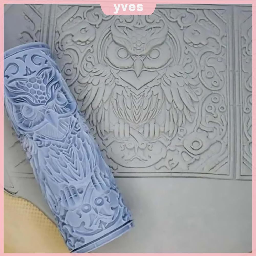 Owl/Sun Clay Texture Roller เรซิ่นเครื่องปั้นดินเผาแสตมป์เครื่องปั้นดินเผา Texture Roller สําหรับเคร