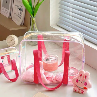 กันน้ำ กระเป๋า กระเป๋าใส กระเป๋าชายหาด กระเป๋าสะพาย PVC ขนาดใหญ่ ความจุขนาดใหญ่ Dreamhouse
