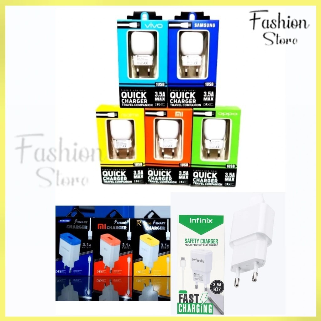 FS WHOLESALE TC TRAVEL CHARGER / CASAN / QUICK SMART VA03 BRANDED 3.1A และ 3.5A USB + สายข้อมูล MICR