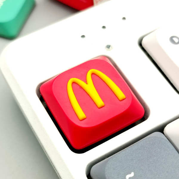 keycap ใส keycap KT Low Cross Axis Mechanical Keyboard ที่ไม่ซ้ํากันทําด้วยมือเรซิ่นน่ารัก McDonalds