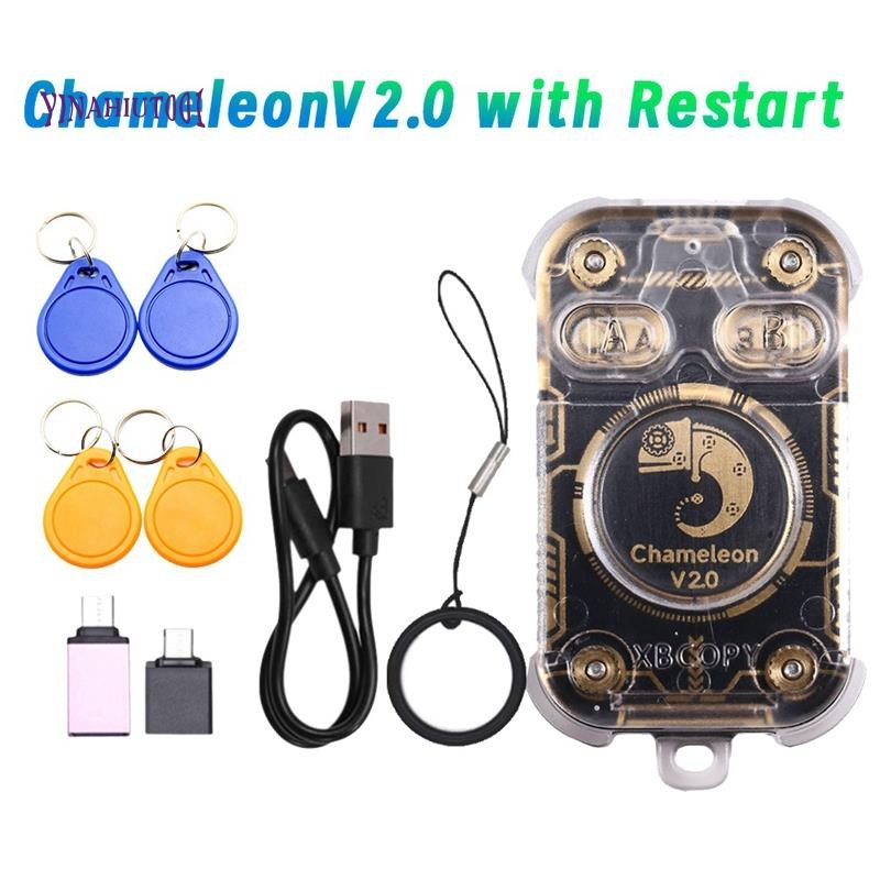 Yinahiut001Chameleon V2.0 RFID Smart Chip Reader Emulator Duplicator + 4XCUID พวงกุญแจ 125K 13.56Mhz Card Decode Chameleon Ultra