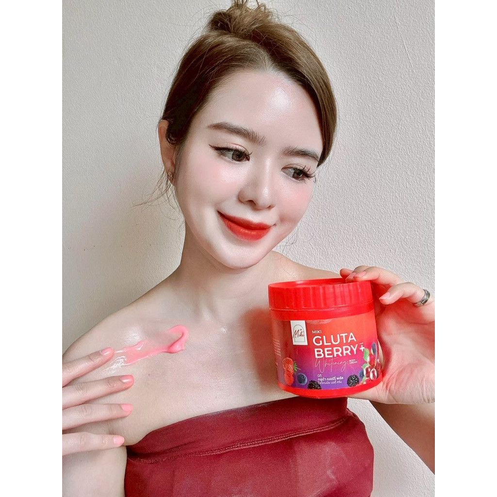 <เซตทาผิว> มิกิ เบอร์รี่(คู่ =แดง 500g. + 1000ml.) เบอร์รี่ครีม+เซรั่มบำรุงผิวกาย สูตรเบอร์รี่ ผิวกระจ่างใส เนียนนุ่ม - รูปที่ 5