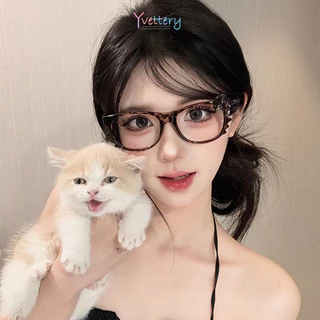 ร้านค้าไทย🔥แว่นสายตายาวCAT โบว์ y2k พิมพ์เสือดาว วินเทจน่ารัก สําหรับนักเรียนหญิง แว่นตาตกแต่ง.COD