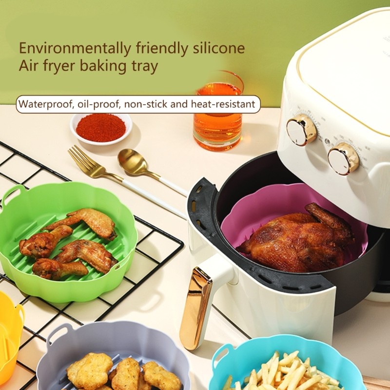 Doublebuy Silicone Air Fryers Basket Liners Silicone Air Fryers Pads Air Fryers Accessory
