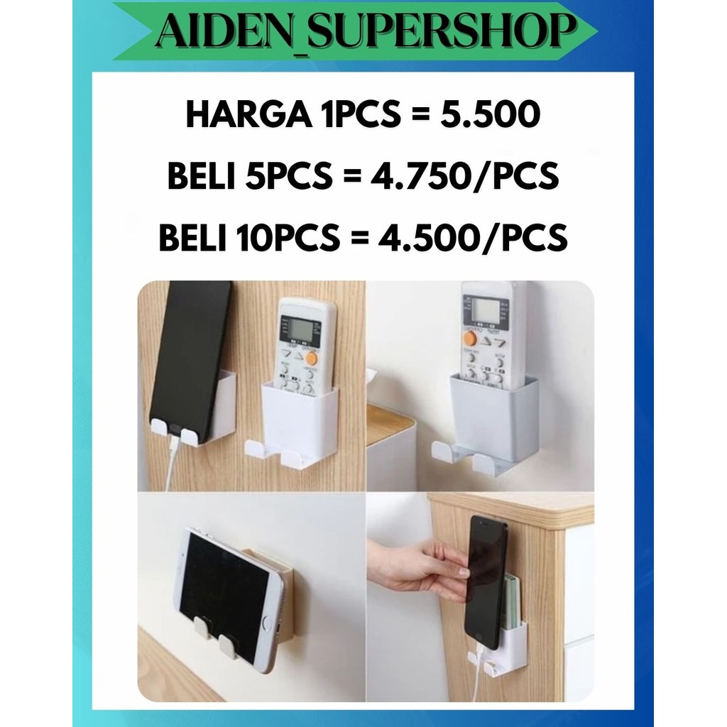 ASS 2 IN 1 AC REMOTE HOLDER HANGING RACK / MULTIPURPOSE 2IN1 HP CAS HOLDER