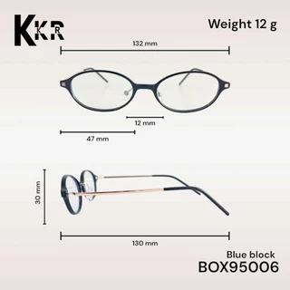 KKR EYEWEAR | Blue Block Lens YK-BOX95006 (ไม่เปลี่ยนสี) ทรงรี เลนส์กรองแสงสีฟ้า มีสินค้าพร้อมส่งทันที