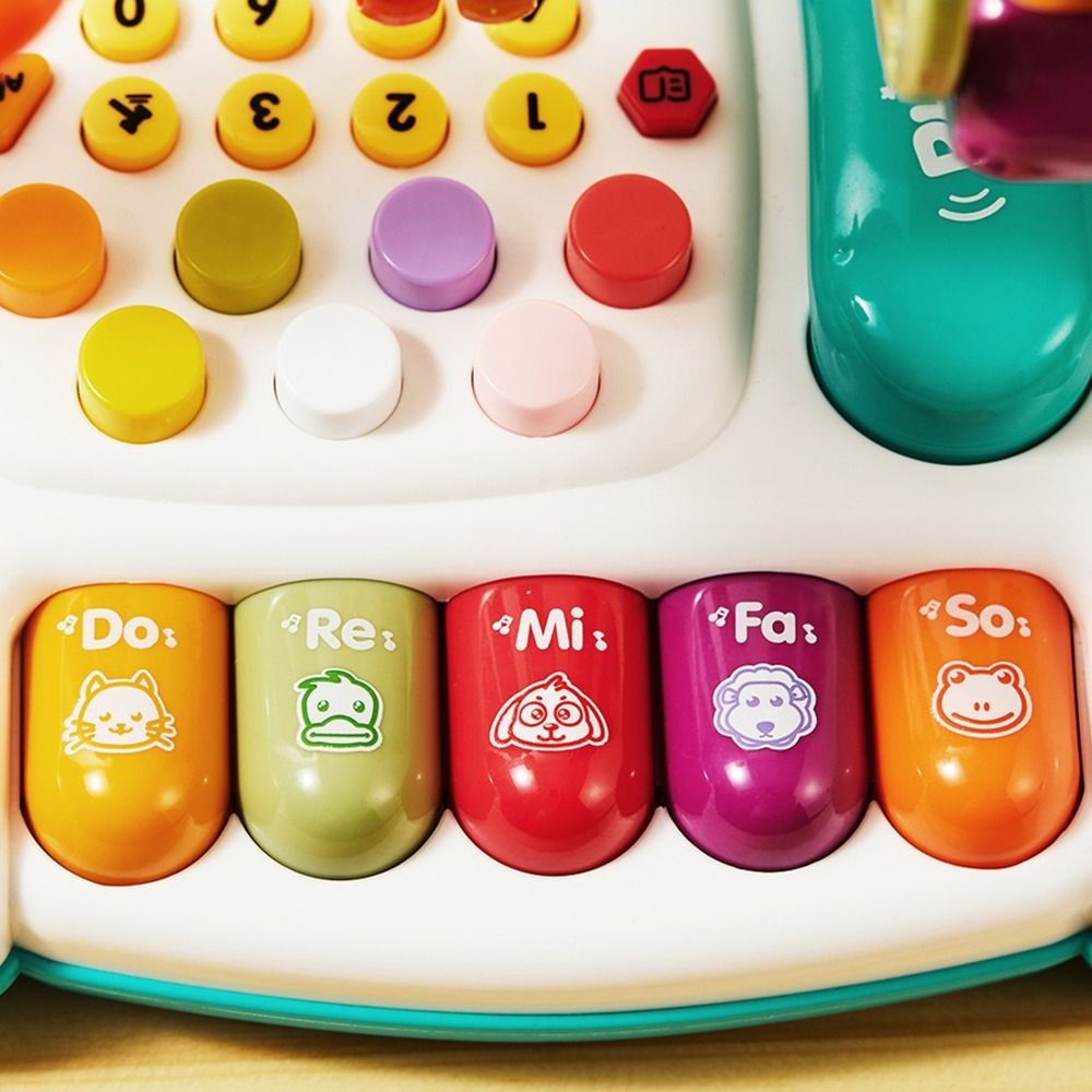 อิซิทาฟ คีย์บอร์ดเปียโนเพลงหมุน,ของเล่นเปียโนเพลงทารกแบบโต้ตอบ 16 ใน 1,อุปกรณ์เล่าเรื่องสร้างสรรค์ด้วยแสงเสียงเครื่องดนตรีมัลติฟังก์ชั่|เด็ก - รูปที่ 3