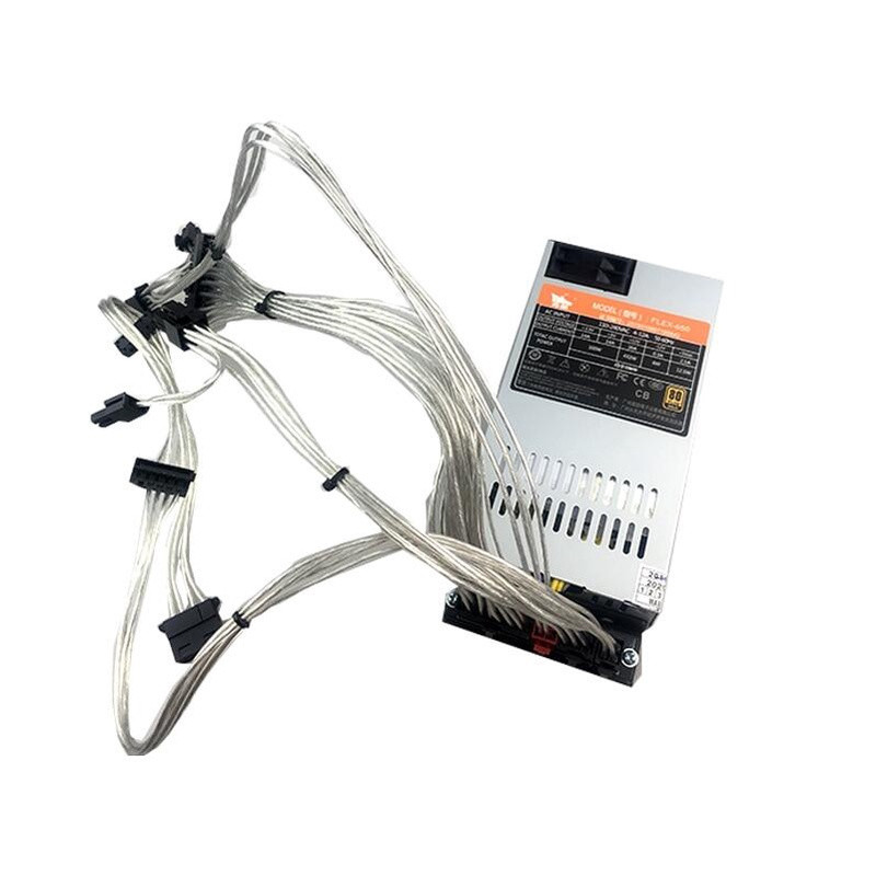 550W MINI 1U แหล่งจ่ายไฟเดสก์ท็อป 110V 220V Full Modular PSU Flex 550wW PSU Active PFC 500W ATX Flex