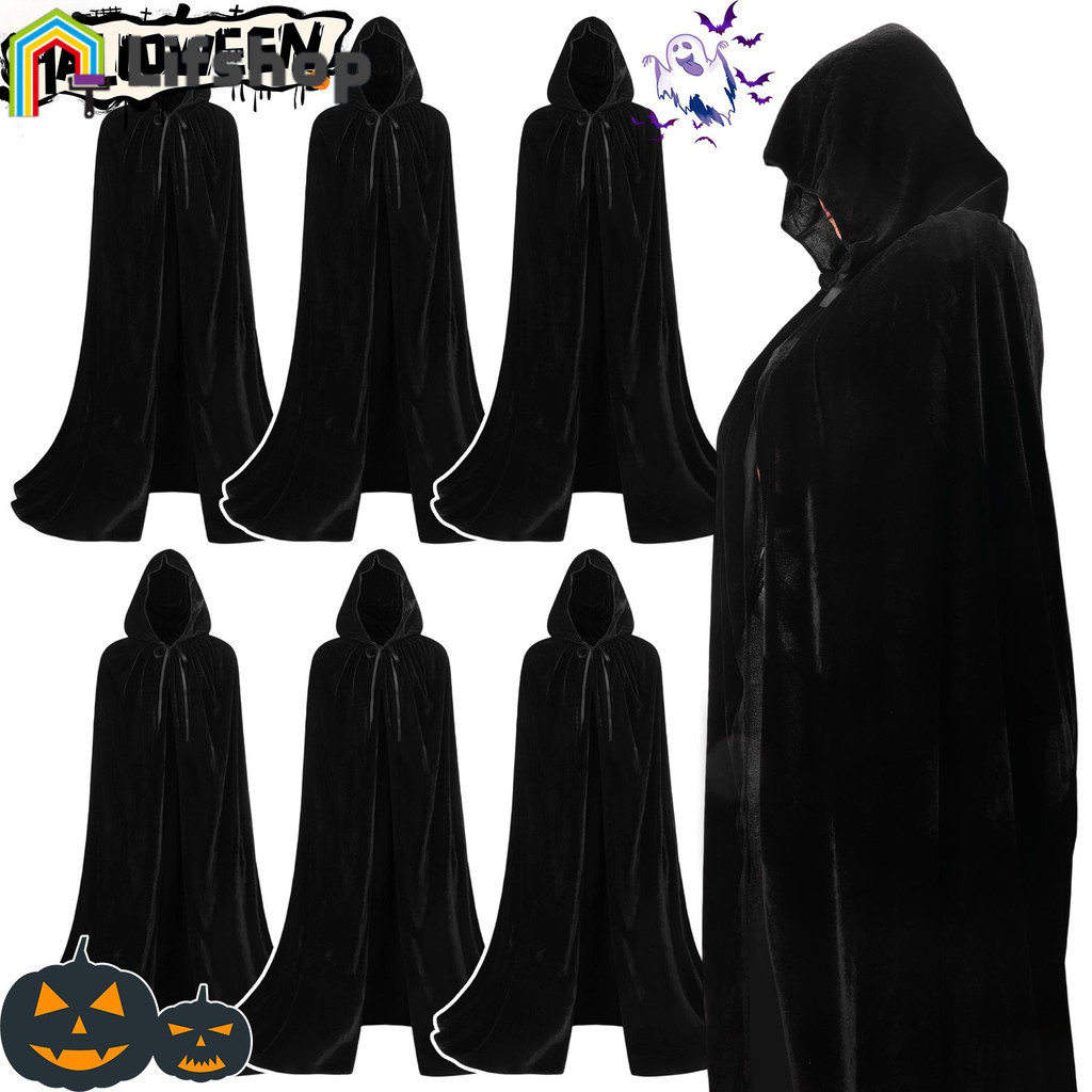 [HGB]Polyester Halloween Cape 4 ขนาดตัวเลือก,เสื้อคลุมคอสเพลย์โกธิคพร้อมการออกแบบน้ําหนักเบา,อุปกรณ์