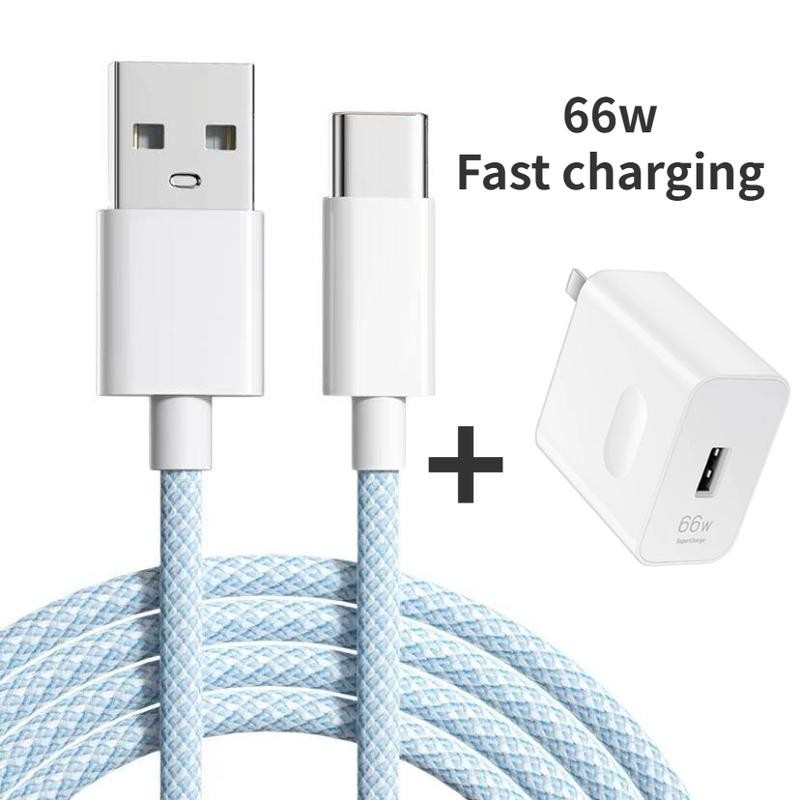 66W USB สายชาร์จ สายชาร์จเร็ว 1เมตร 2ม USB A to Type C สำหรับ USBC ชุดชาร์จเร็ว ประเภท