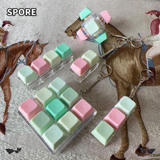 SPORE พวงกุญแจ Fidget, ปุ่มกุญแจความเครียดบรรเทาคีย์บอร์ดนิ้…