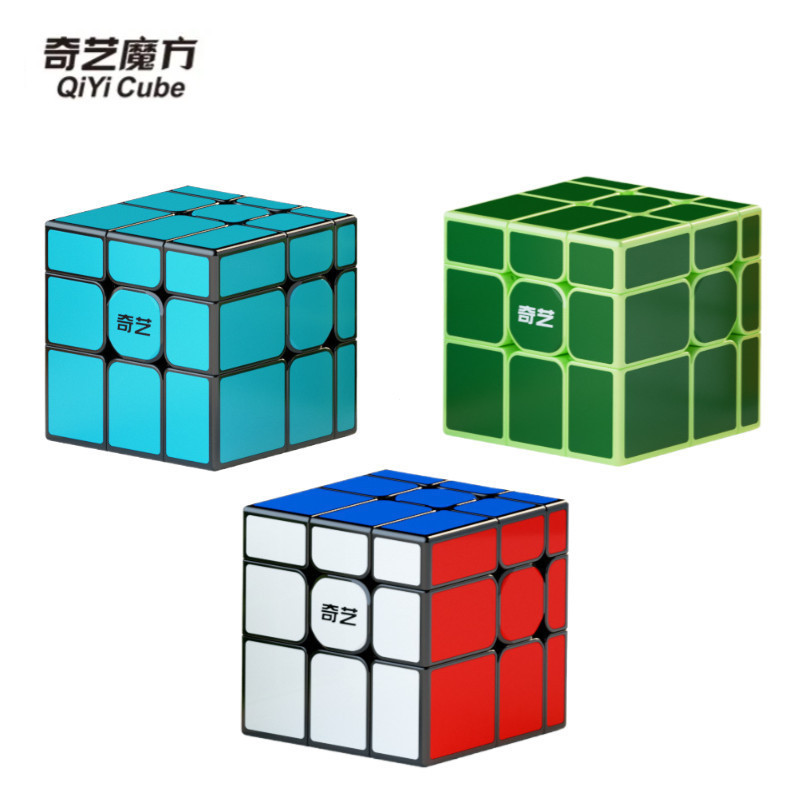 Qiyi คิวบ์กระจกขนาด 3x3 คิวบ์ความเร็ว คิวบ์กระจกชนิดเฟย์นซ์ คิวบ์มายากลขนาด 3x3x3 ของเล่นปริศนา ของขวัญ