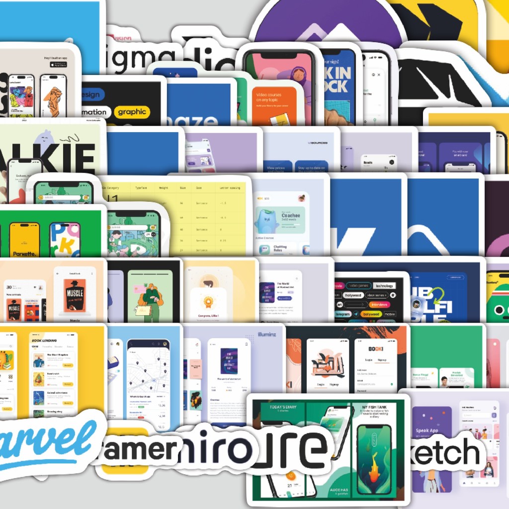 ตัดแพ็คสติกเกอร์ UI UX ออกแบบสติกเกอร์เนื้อหา 100 ชิ้นน่ารัก Cool Aesthetic Series สําหรับกระเป๋าเดิ