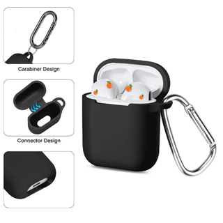 ส่งจากไทย For AirPods i9S i12 เคสซิลิโคนนุ่มป้องกัน i9S i12 เคสซิลิโคนสีพื้น ป้องกัน ทนทานต่อรอยขีดข่วน พร้อมตะขอ Case