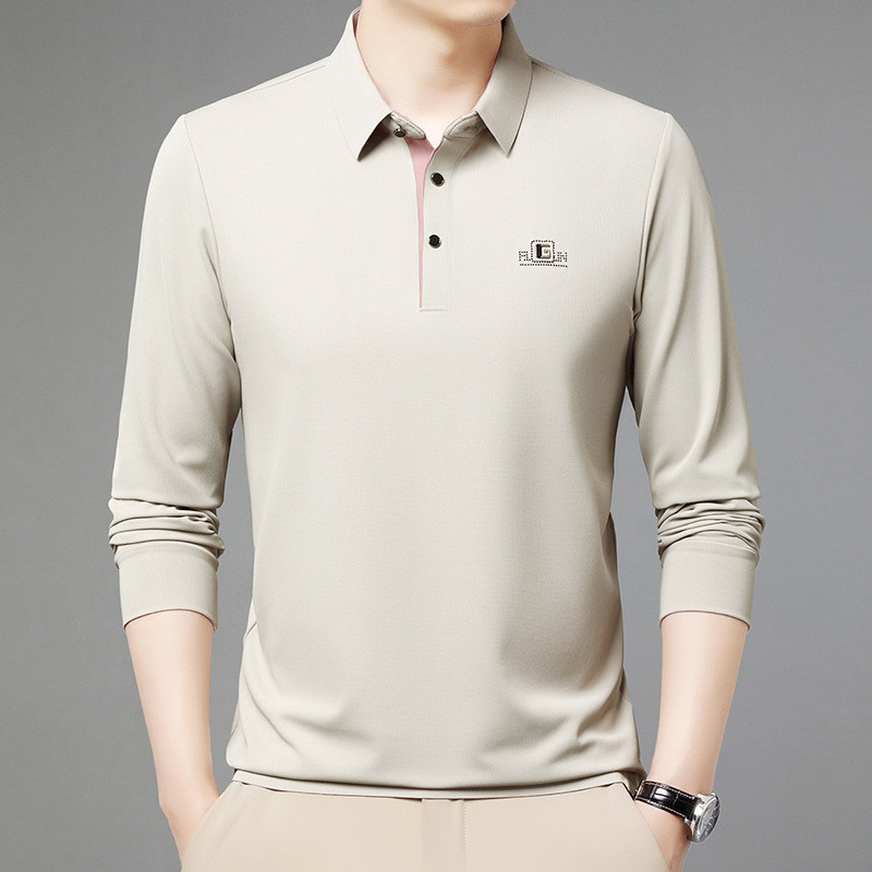 เสื้อโปโลผู้ชาย คอปกแขนยาว สำหรับฤดูกาลใบไม้ผลิและใบไม้ร่วง ออกแบบมาเพื่อความสบายและสมาร์ทในทุกวัน