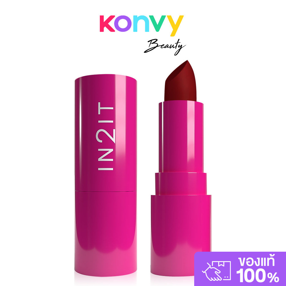 In2It Forever Matte Lipstick 1.5g อินทูอิท ลิปสติกเนื้อกึ่งแมทกำมะหยี่เนียนนุ่ม.