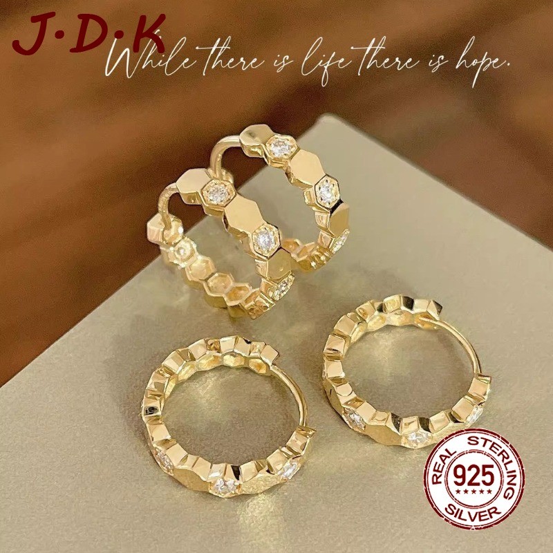 ต่างหูทองคํา JDK 18K สําหรับผู้หญิง