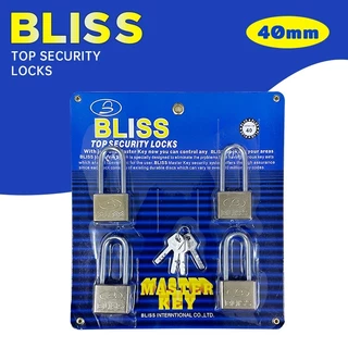 BLISS แม่กุญแจสปริง กุญแจ​ล็อกบ้าน​ กุญแจดับเบิ้ลบิลสเตอร์แฟ๊ค ระบบมาสเตอร์คีย์ กุญแจ4ดอก ของแท้