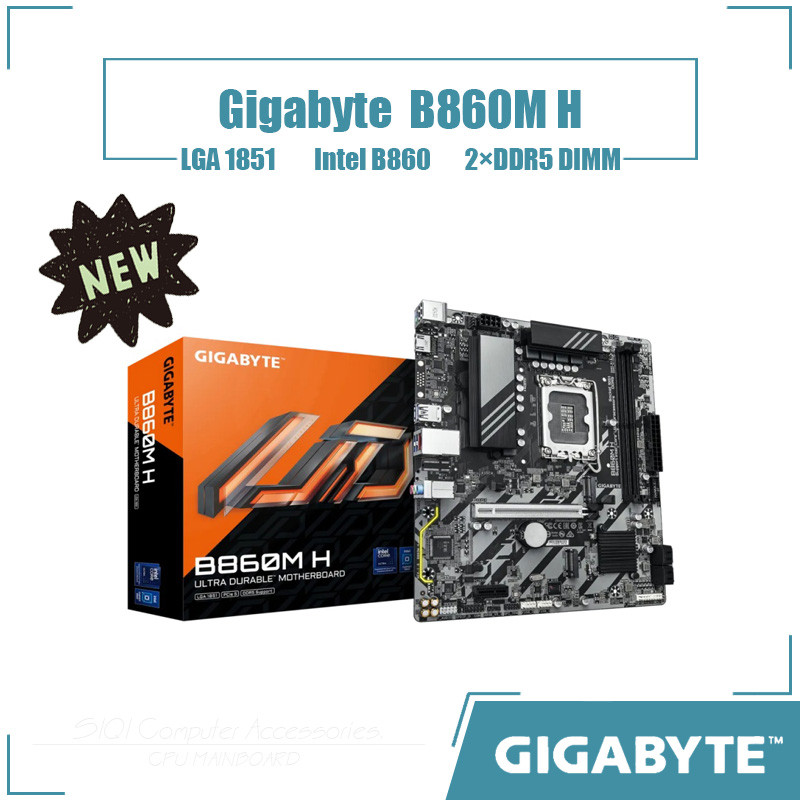 [ใหม่] เมนบอร์ด Gigabyte B860M H Intel B860 2DDR5 DIMM LGA1851 เมนบอร์ดเดสก์ท็อป