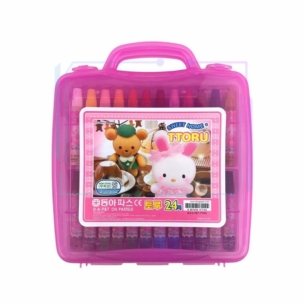 [HCM] DA P&T Ttoru ปากกาขี้ผึ้งน้ํามัน 24 สี กล่องพลาสติก