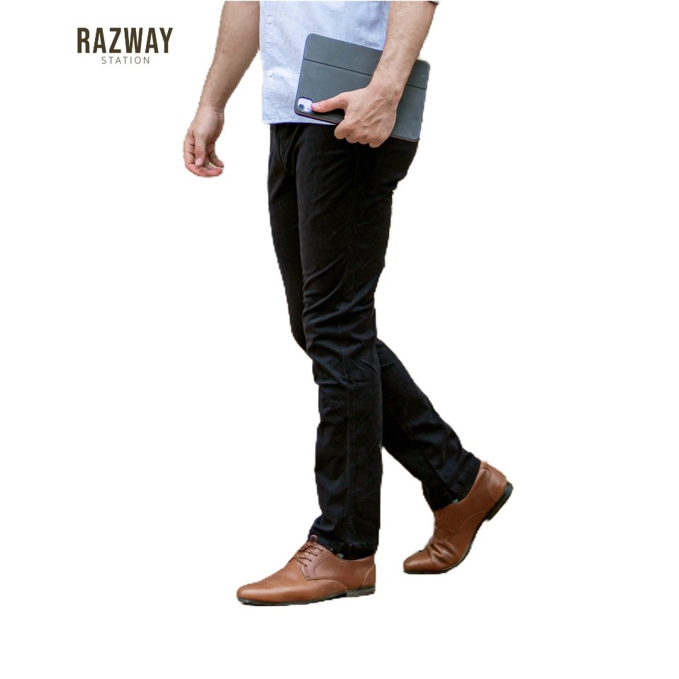Razway กางเกงขายาวชิโน่ ผ้ายืดนุ่มสวยทน ทรงกระบอกเล็ก รุ่น RZ825