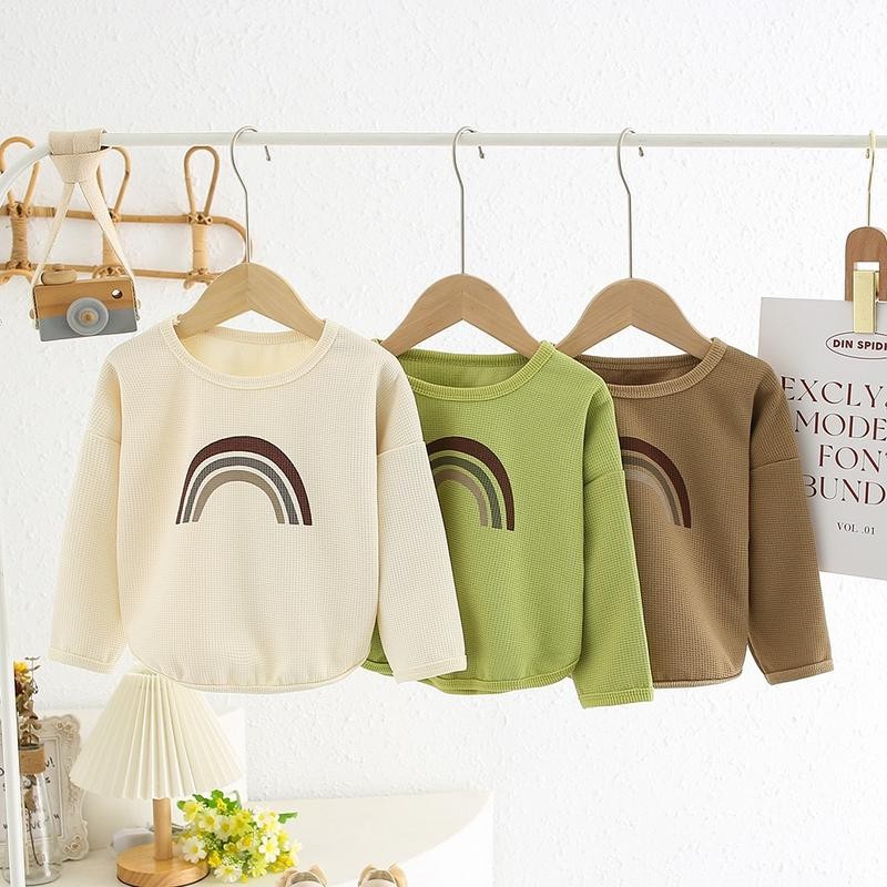 MooDeng Baby เสื้อกันหนาวลายสายรุ้ง เสื้อสวมหัว สีรุ้ง รูปที่ 2