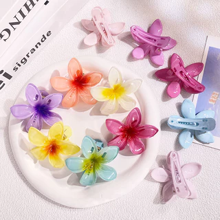 กิ๊บติดผม ลายดอกไม้ ประดับมุก ไล่เฉดสี เกาหลี น่ารัก คลิปปากเป็ด มีหลายแบบให้เลือก ส่งไวจากไทย