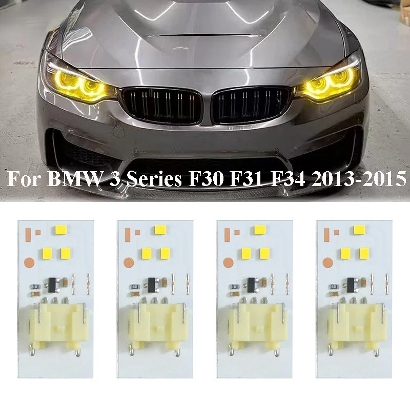 มะนาวสีเหลือง CSL Angel Eyes DRL บอร์ดสําหรับ 2013-2015 BMW 3 Series F30 F31 F34 Xenon ไฟหน้าไฟวิ่งก