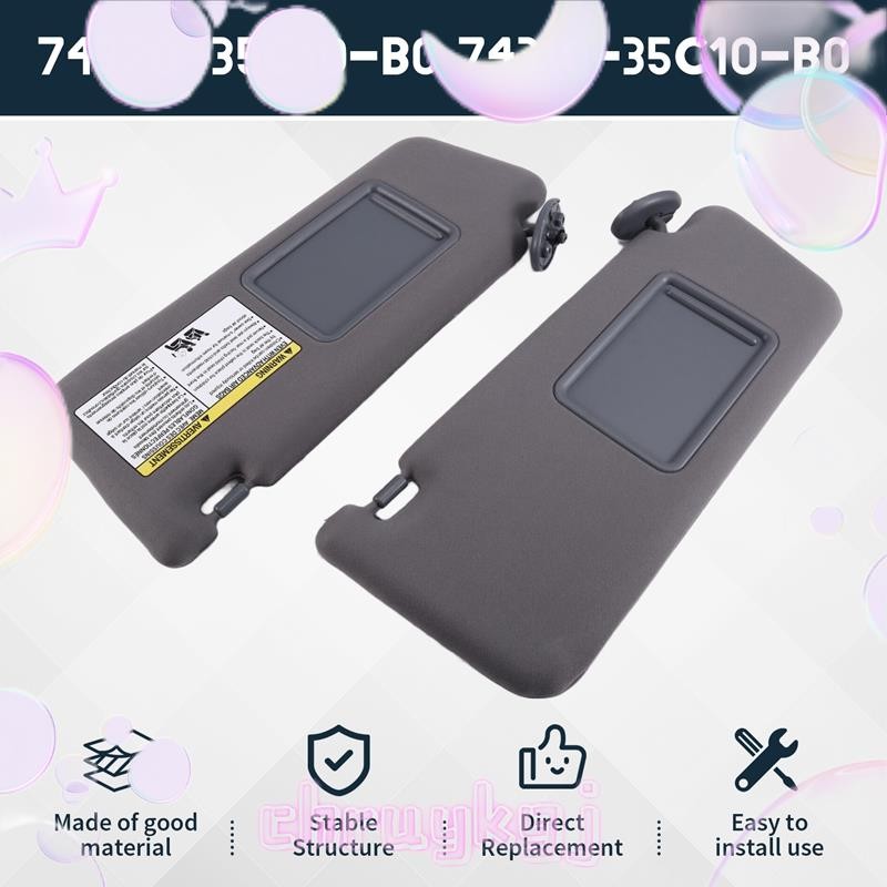 สําหรับ 2005-2012 รถ Sun Visor ภายในบังแดดตัวเลข 74320-35C10-B0 74310-35C10-B0 สีเทา chruykgj.th