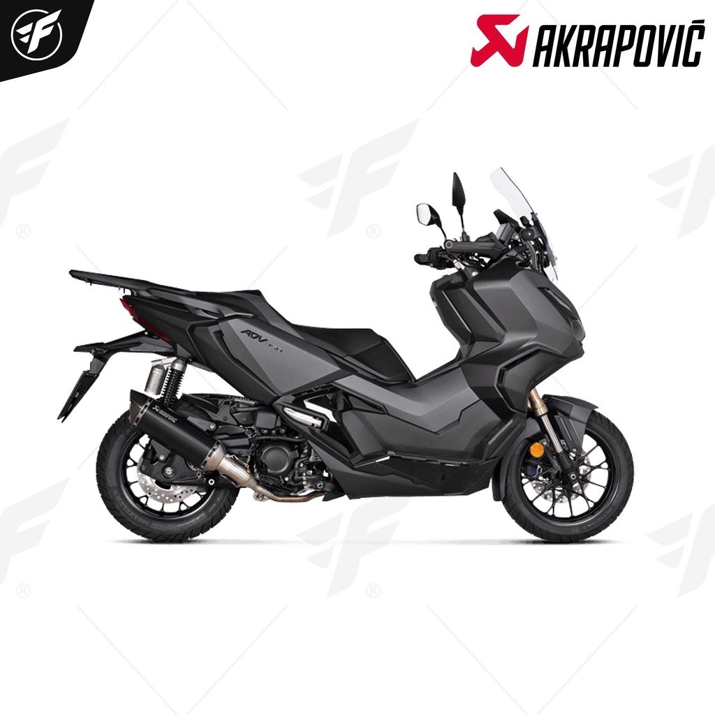 ท่อสูตร/ท่อแต่ง/ท่อไอเสีย Akrapovic Slip on Black New Shape (1รู) : for Honda ADV350 2022