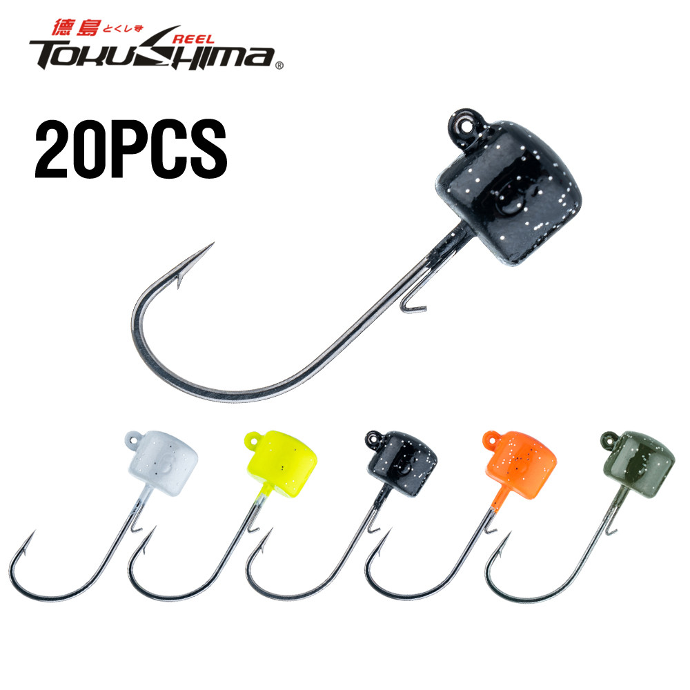 ตะขอตกปลาหัวเห็ด Ned Jig ขนาด 20 ชิ้น น้ำหนัก 1.8g-6g เหมาะสำหรับเหยื่ออ่อน