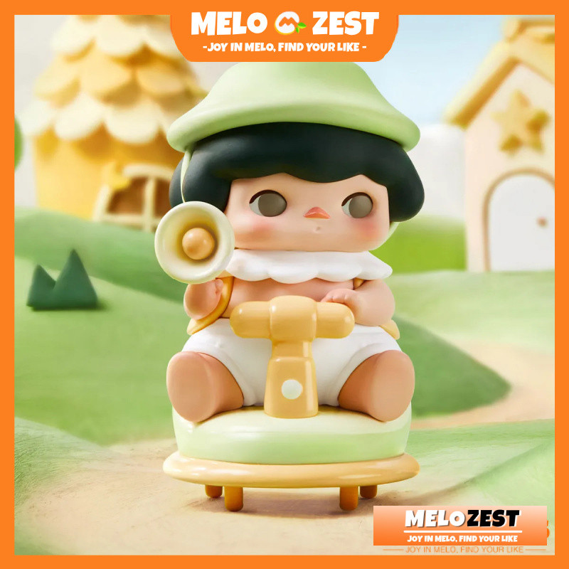 ของแท้ จำกัด popmart official Pucky Elf Stroller Baby Hanging Card Cute ตุ๊กตา Blind Box Set Doll กา