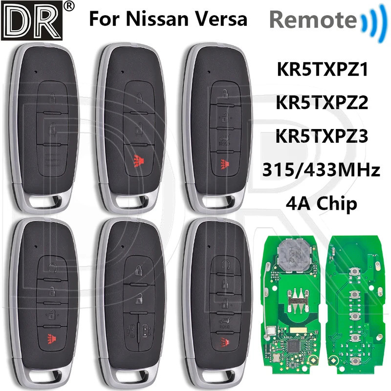Great 4A ชิป 315/433MHz KR5TXPZ1/Z2/Z3 Proximity รถ Remote Key สําหรับ Nissan Rogue Kicks X-Trial Ar