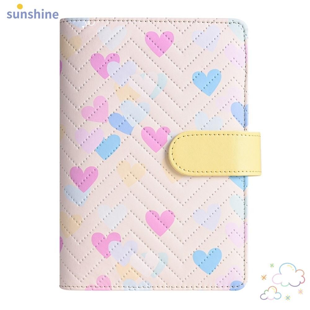 SSUNSHINE Note Pad, A6 Portable Binder Notebook, PU หนังหลวมใบออมทรัพย์สําหรับการจัดเก็บงบเงินสด