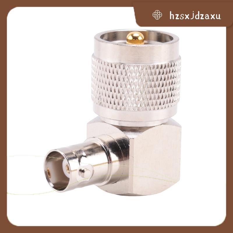 hzsxjdzaxuUHF PL259 -259 ขั้วต่ออะแดปเตอร์มุมขวาหญิง BNC สีเงิน