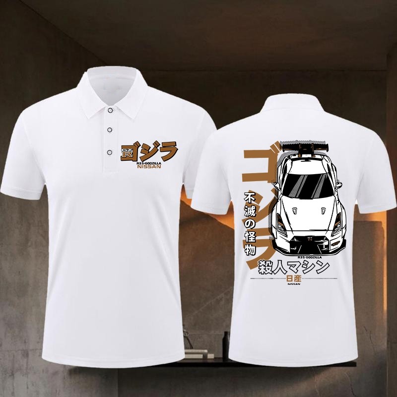 Kaos Sports Nissan GTR Nissan เสื้อโปโล GTR Nismo เสื้อโปโล เสื้อโปโลระบายอากาศ M-3XL