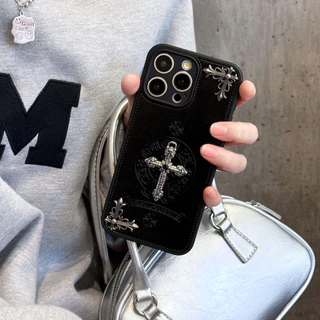 ใหม่ 3D โลหะ Cross Corolla ป้ายหนังสําหรับ iPhone 17 ProMax 16 15 14 13 12 11 Pro Max 14 15 16 Plus X XS XR XSMAX การออกแบบครอบคลุมเต็มรูปแบบ Anti Falling ฝาครอบ