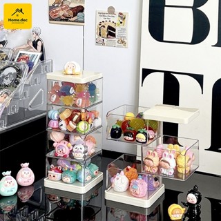 กล่องเก็บของอะคริลิคแบบหมุนได้  กล่องเก็บแป้งพัฟ เครื่องสําอ…