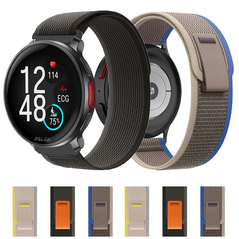 ไนลอนกีฬาสำหรับ Polar Vantage V3 M2 /m Grit X2 Pro Titan gritx สร้อยข้อมือ Ignite 3 2 Unite pacer Tr