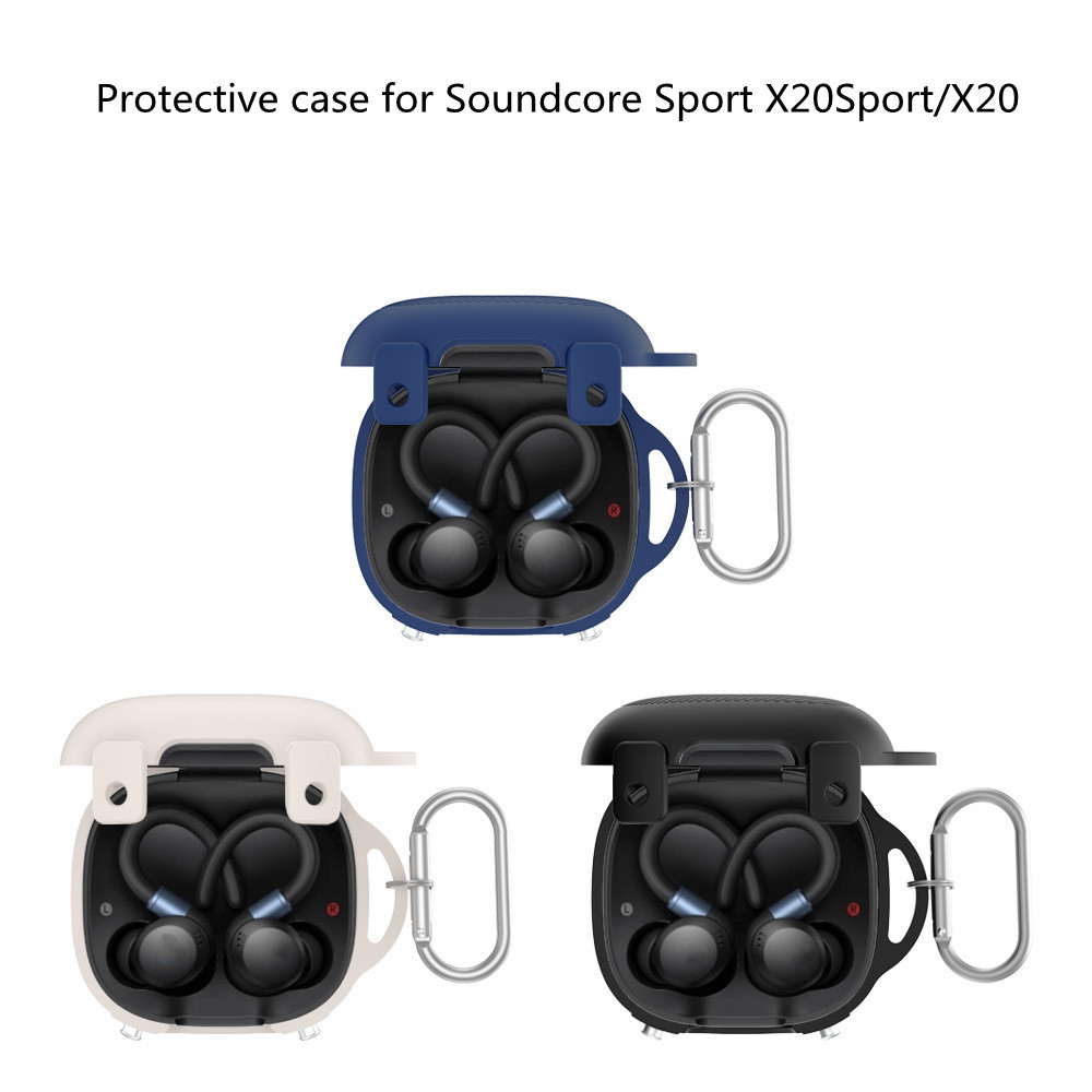 Drop-proof Dust-proof หูฟังสําหรับ Soundcore Sport X20 Sport/X20 หูฟัง,ซิลิโคนอ่อนนุ่มป้องกันแบบพกพา