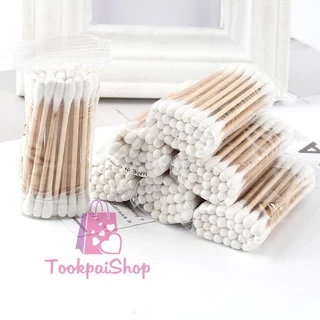🛒🛒 สินค้าพร้อมส่ง คอตตอนบัต คอตตอนบัตปั่นหู สำลีทำความสะอาด สำลีด้ามไม้ สำลีอ่อนนุ่น🍄 tp99