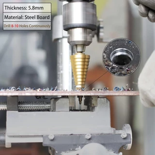 ดอกสว่านสเต็ป HSS ทรงเจดีย์ ขั้นบันได StepDrill เจาะรู 4-32 mm