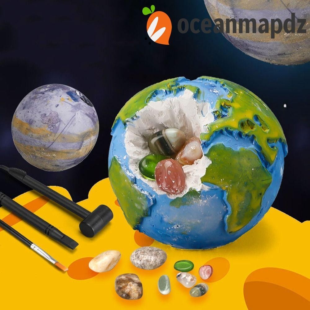 Oceanmapdz ขุดอัญมณีของเล่น Geographic Creative คริสตัลตลก Discovery พร้อมเครื่องมือขุดโบราณคดีวิทยาศาสตร์ STEM ของเล่นเด็ก Mining ของเล่น