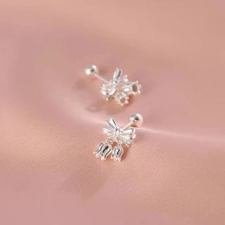 2024 ใหม่ Stud Earings สําหรับผู้หญิง Helix ต่างหู 925 Silver Plated ต่างหูเจาะชุดอุปกรณ์เสริมเครื่องประดับ
