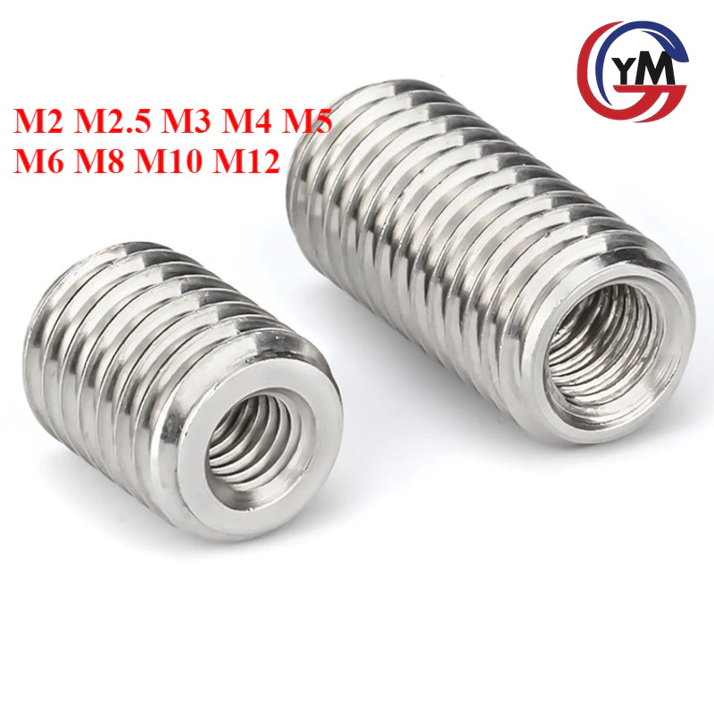 [จัดส่งด่วน1] ปลอกสวมเกลียว แปลงเกลียว ปรับขนาดเกลียว ตัวผู้ สแตนเลส 304 มิล หยาบ M2M2.5M3M4M5M6M10M12 / Screw Thread Adapter SUS304
