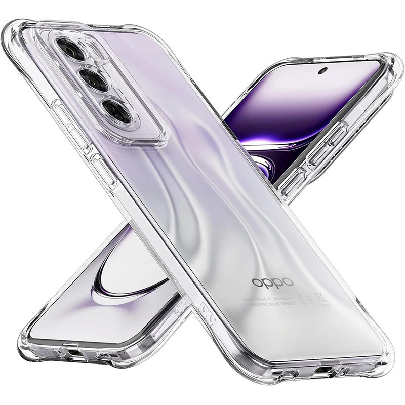 สําหรับ OPPO Reno 12 / Reno 12 Pro 5G Global Version Crystal Clear Cover Anti-Scratch กันกระแทก TPU กรณี